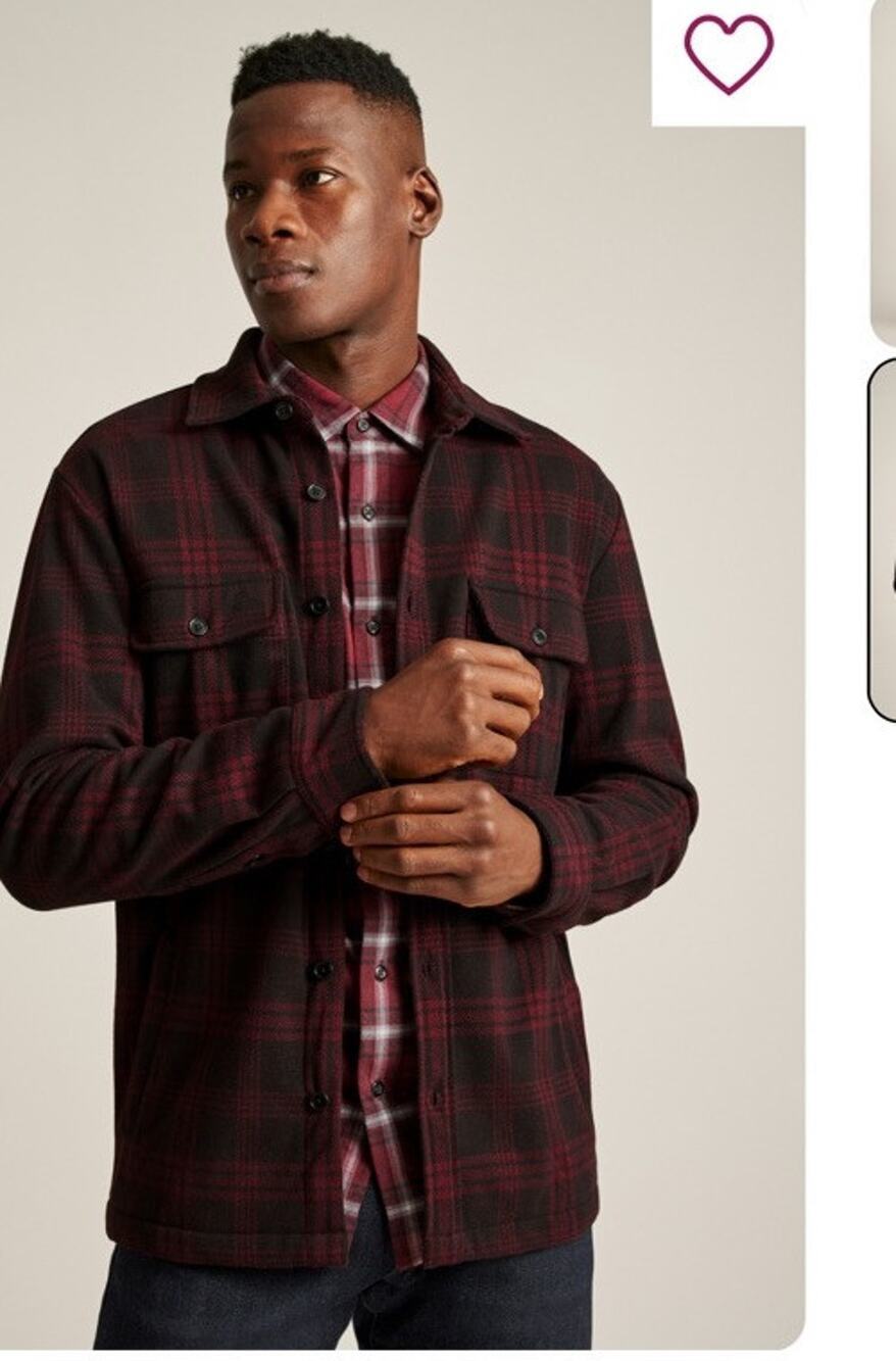 Bonobos Shacket Shirt Jacket Men’s Sz M Flannel Heavyweight Red Outdoor Casual